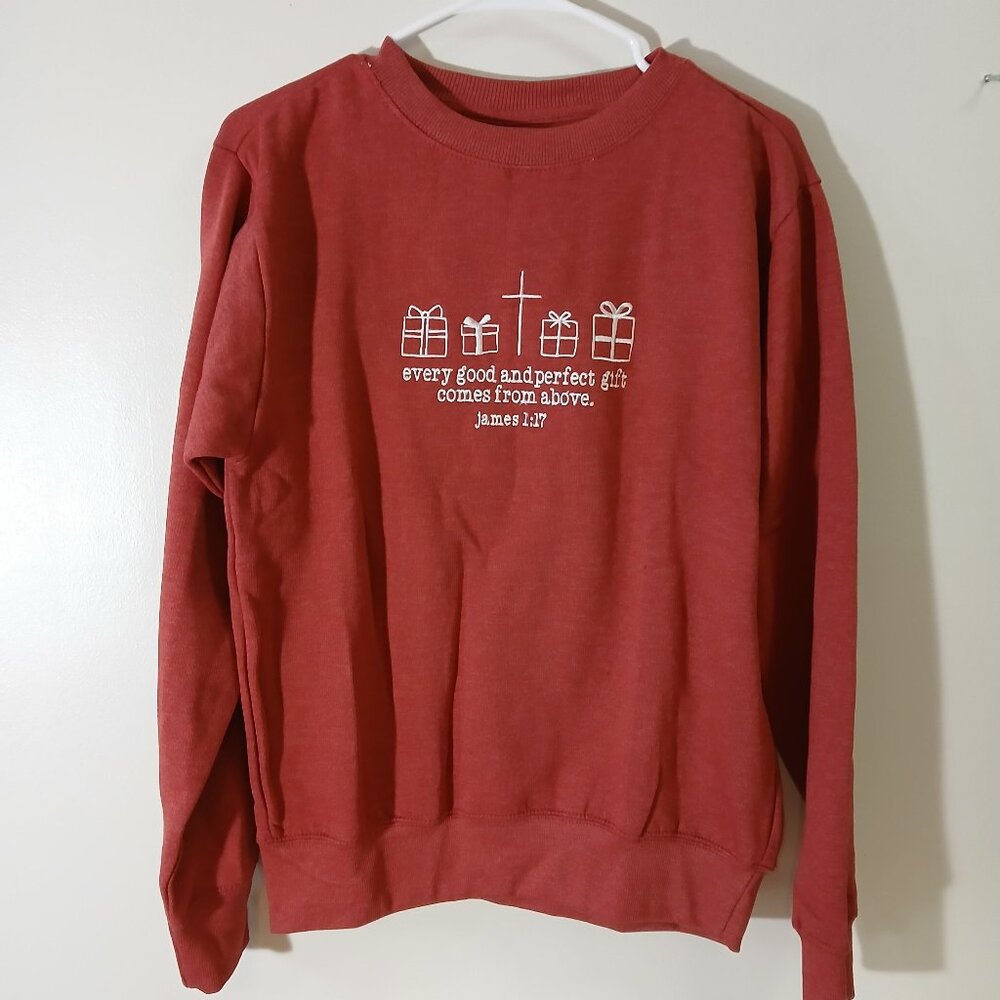 NWOT Women's Bible verse sweatshirt - small -by Love in Faith.Life